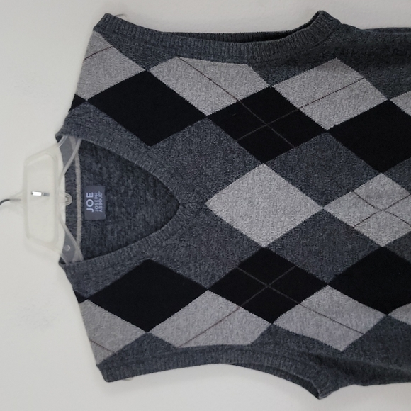 Joseph Abboud JOE Argyle Gray Sweater Vest S - Picture 2 of 6